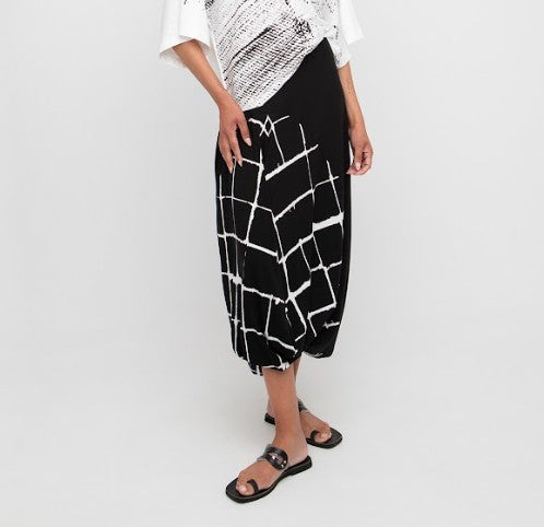 Ozai N Ku Zera Cocoon Skirt, Mono FINAL SALE ITEM