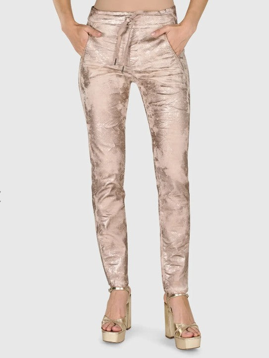 Alembika Pants - Iconic Stretch Jeans, Rose Gold Nude FINAL SALE ITEM