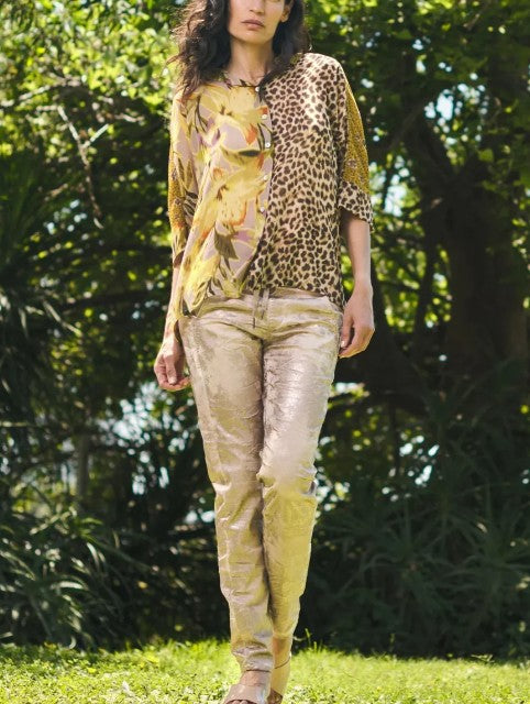Alembika Pants - Iconic Stretch Jeans, Rose Gold Nude FINAL SALE ITEM