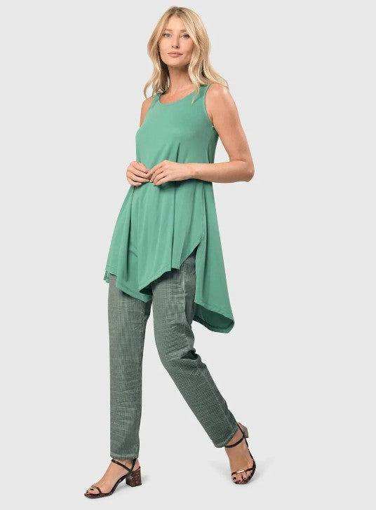 Alembika Pants - Pinstripe Iconic Stretch Jeans, Teal