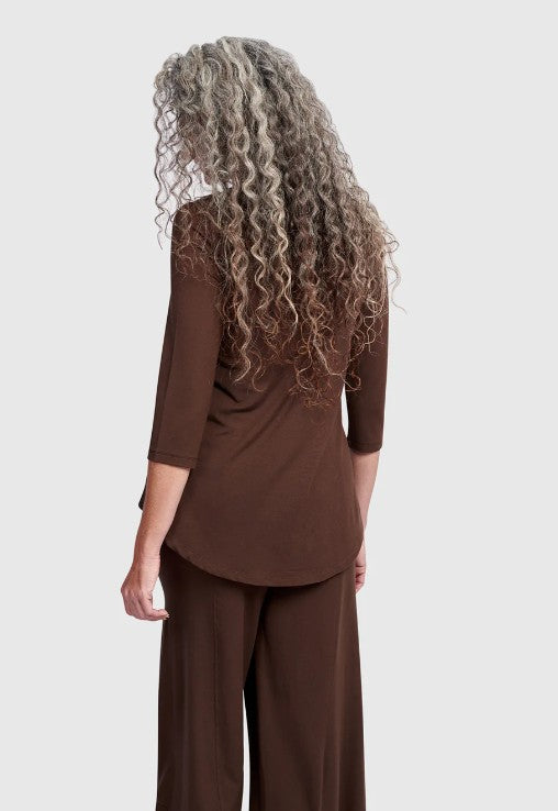 Alembika Essentials - Essential V-neck Top, Umber