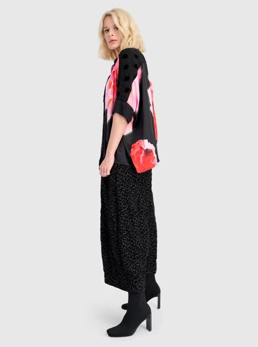 Alembika Clothing - Mystere Camp Shirt, Black/Pink
