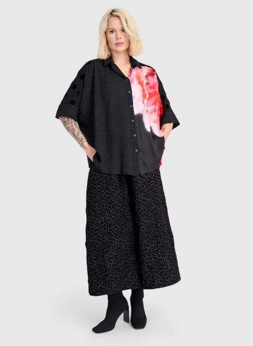 Alembika Clothing - Mystere Camp Shirt, Black/Pink