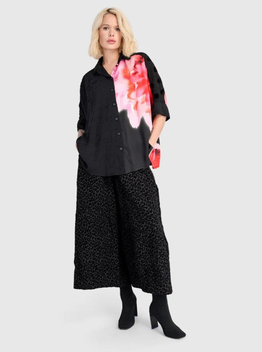 Alembika Clothing - Mystere Camp Shirt, Black/Pink