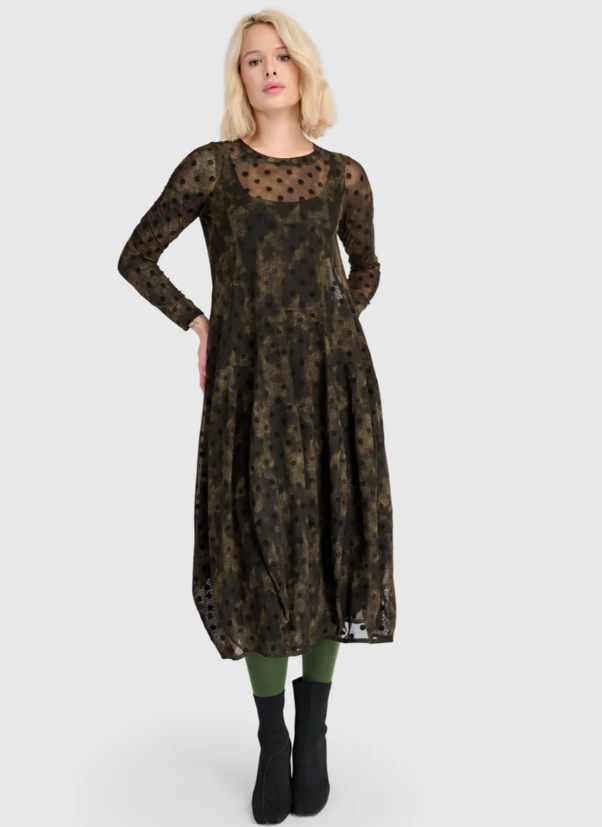 Alembika Clothing - Bramble Mesh Cocoon Dress, Antique