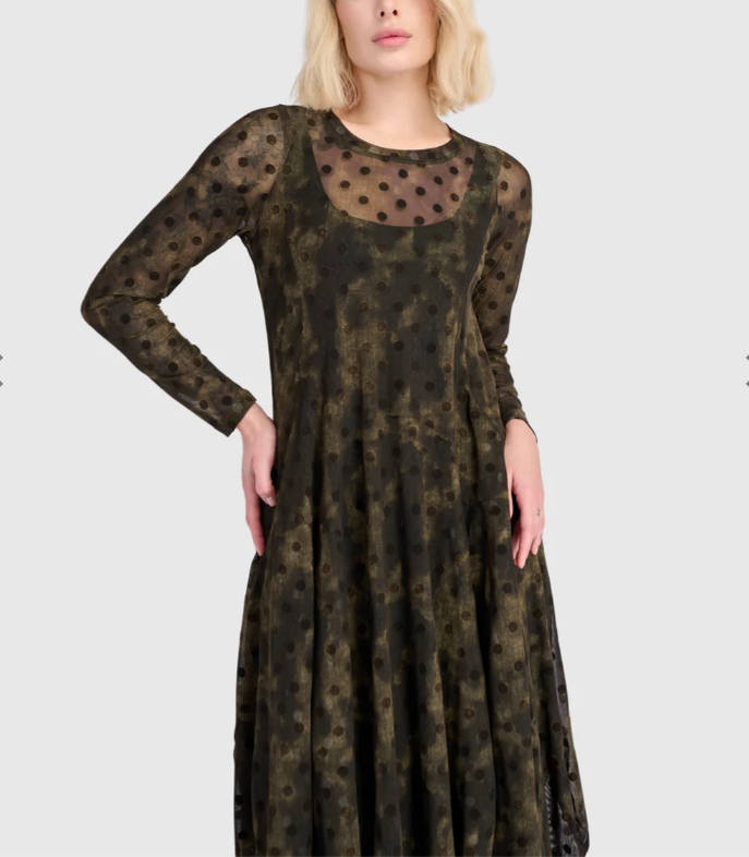 Alembika Clothing - Bramble Mesh Cocoon Dress, Antique
