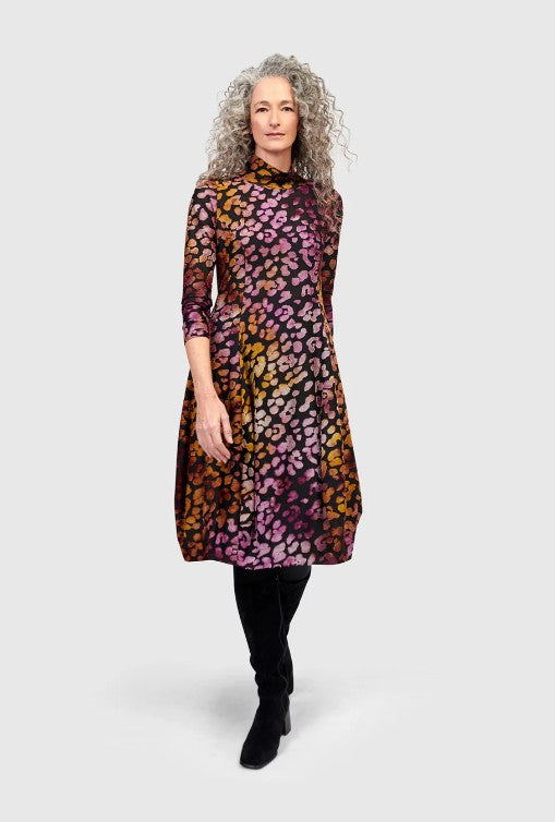 Alembika After Dark - Ember Mockneck Cocoon Dress, Bloom