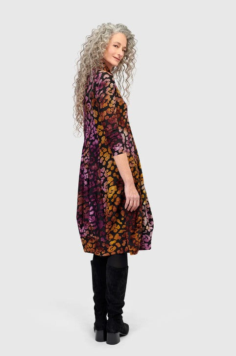 Alembika After Dark - Ember Mockneck Cocoon Dress, Bloom