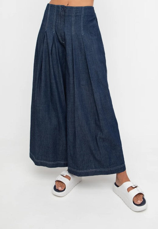 Ozai N Ku Nema Wide Trouser, Denim FINAL SALE ITEM