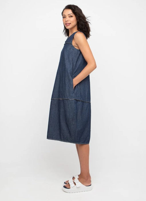 Ozai N Ku Hyph Relaxed Cocoon Dress, Denim Final Sale Item
