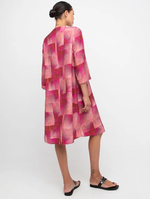 Ozai N Ku Kali A-line Dress, Geo Pink Final Sale Item