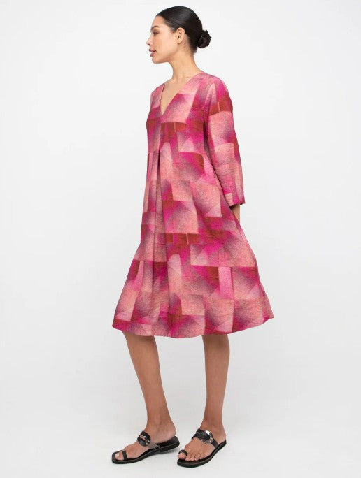 Ozai N Ku Kali A-line Dress, Geo Pink Final Sale Item