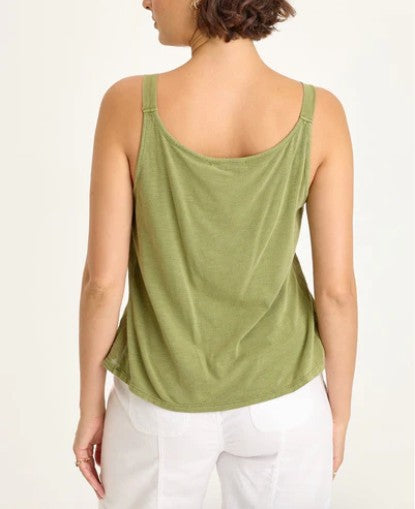 Wearables By XCVI - Hedley Gauze/Jersey Box Pleat Tank