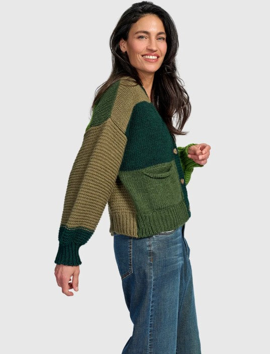 Alembika Clothing - Carnival Chunky Cardigan, Pine