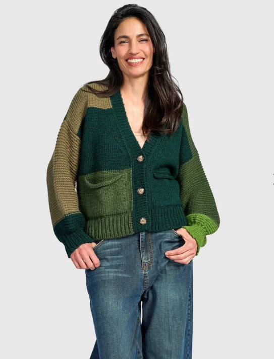 Alembika Clothing - Carnival Chunky Cardigan, Pine