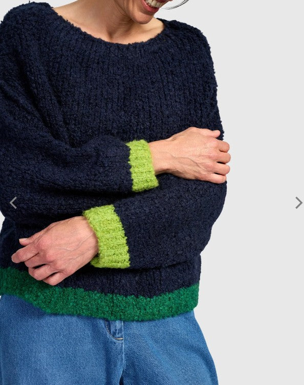 Alembika Clothing - Riff Boucle Sweater, Midnight