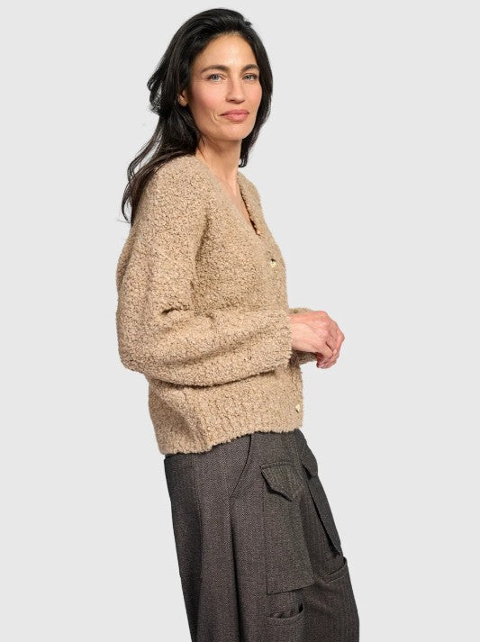 Alembika Clothing - Teddy Boucle Cardigan, Sand