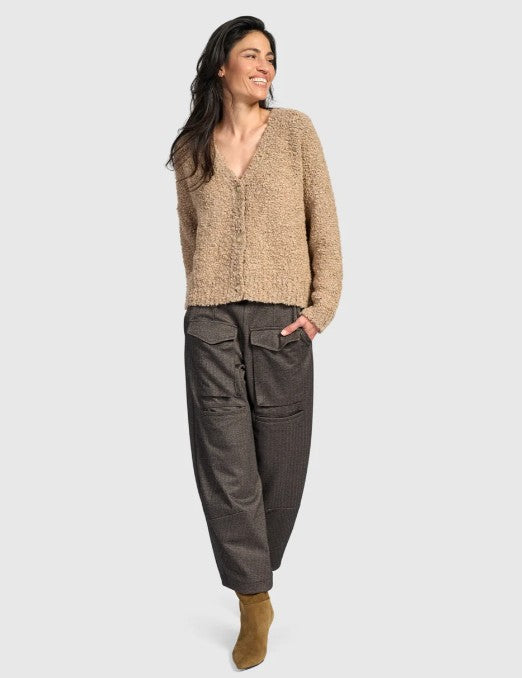 Alembika Clothing - Teddy Boucle Cardigan, Sand