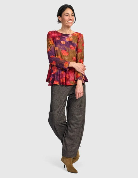 Alembika Tops - Addison Flouncy Tee, Berry Mix