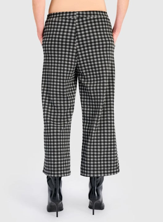 Alembika Pants - Moment Crop Pant, Graphite Check