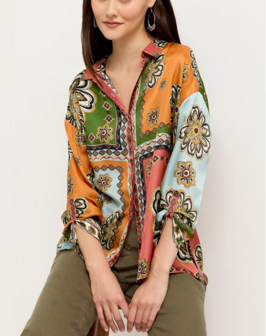 Johnny Was - THE AUDREY BUTTON UP SHIRT WITH HIDDEN PLACKET
