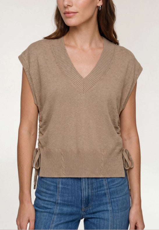 Liverpool Clothing - V-neck Dolman Sweater W/ Ties