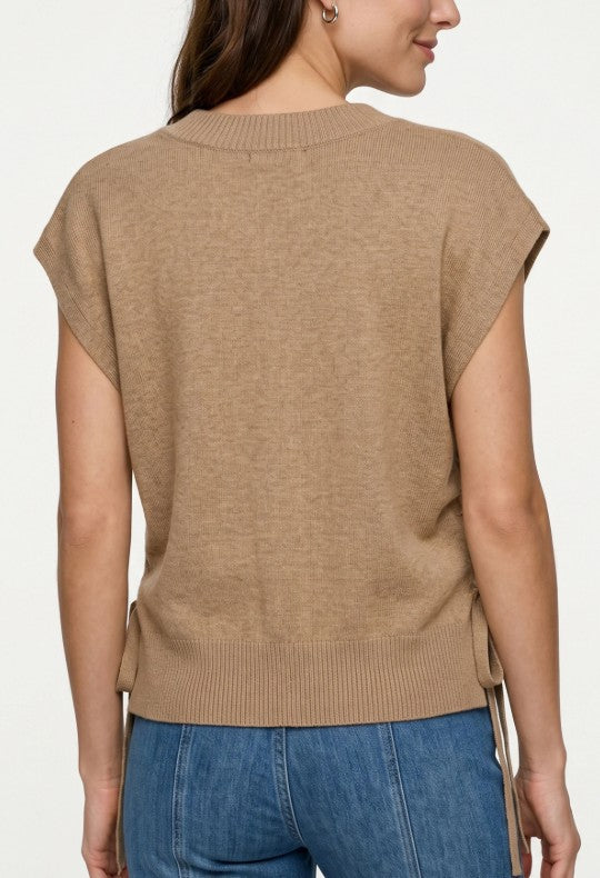 Liverpool Clothing - V-neck Dolman Sweater W/ Ties