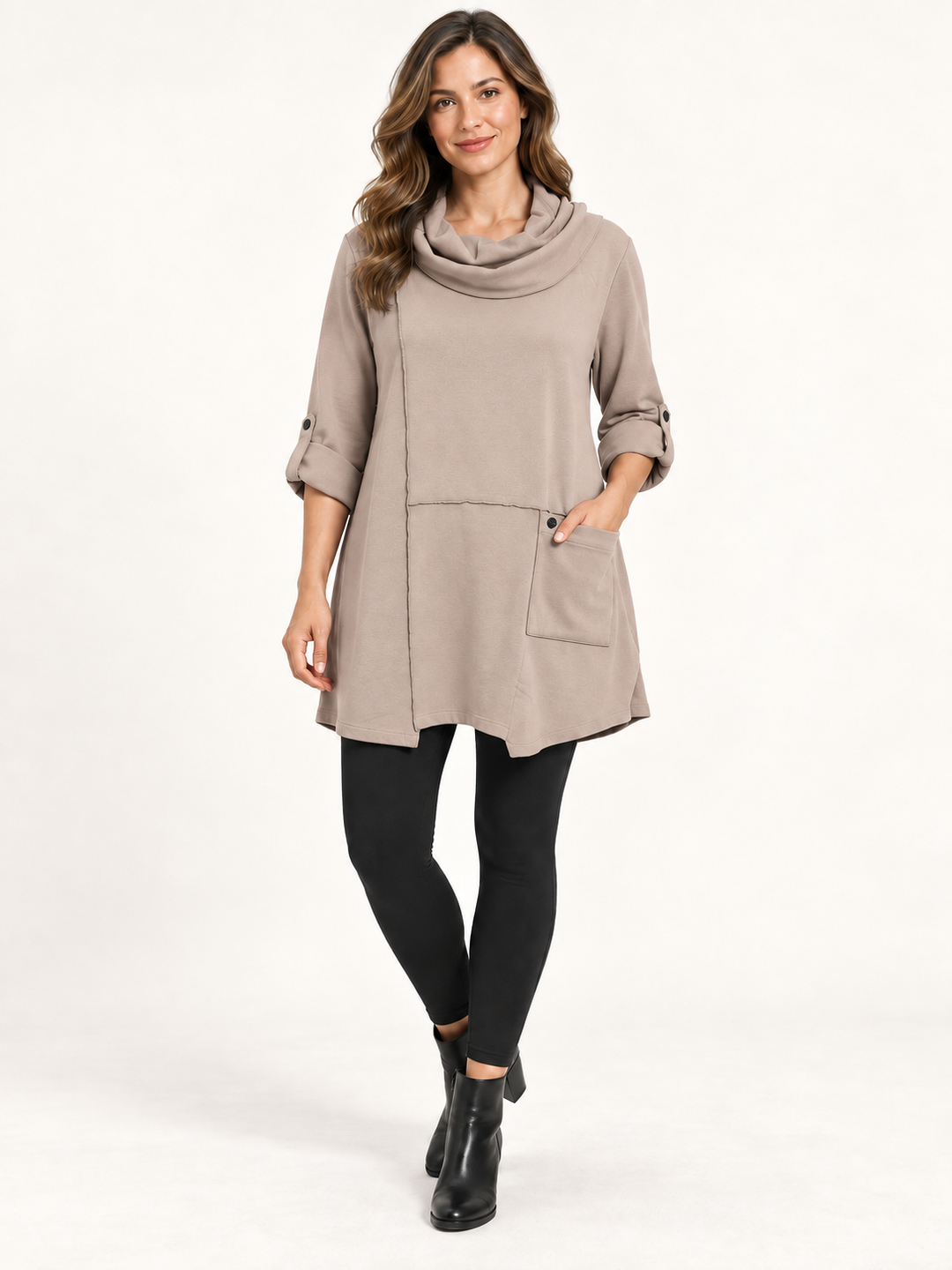Focus Clothing - Mock Neck Tunic FINAL SALE ITEM