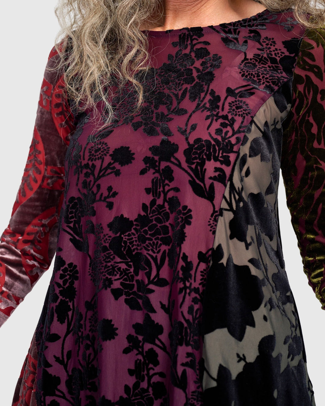 Alembika Tops - Wren Asymmetrical Top, Wine Multi