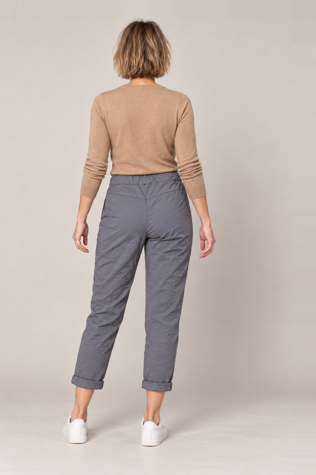 Boutique Karma Basic Jogger in Grey, back view on model