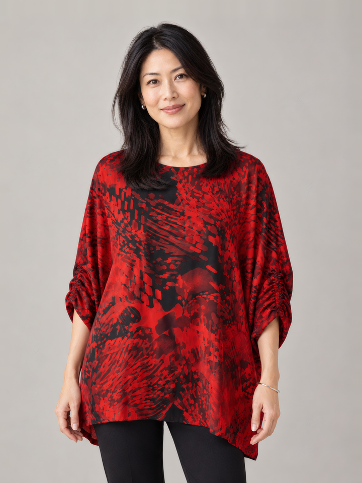 Bryn Walker Wilder Tunic in Hawthorn, front view on model