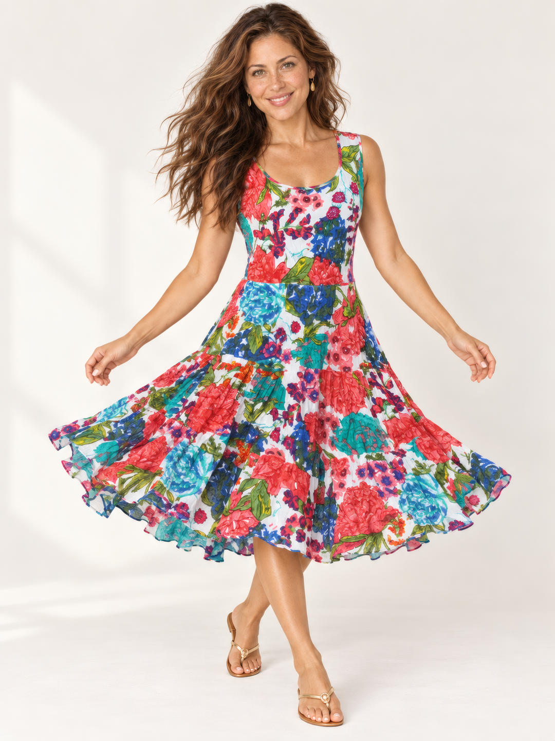 Dress Addict Joy Dress in Splash, front view on model