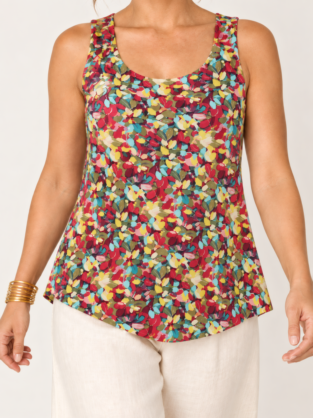 Dress Addict Jus Top in Multi Color, close up of the fabric and details