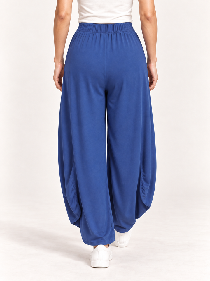 Back view, Kozan Jade Pant in Marlin, balloon leg