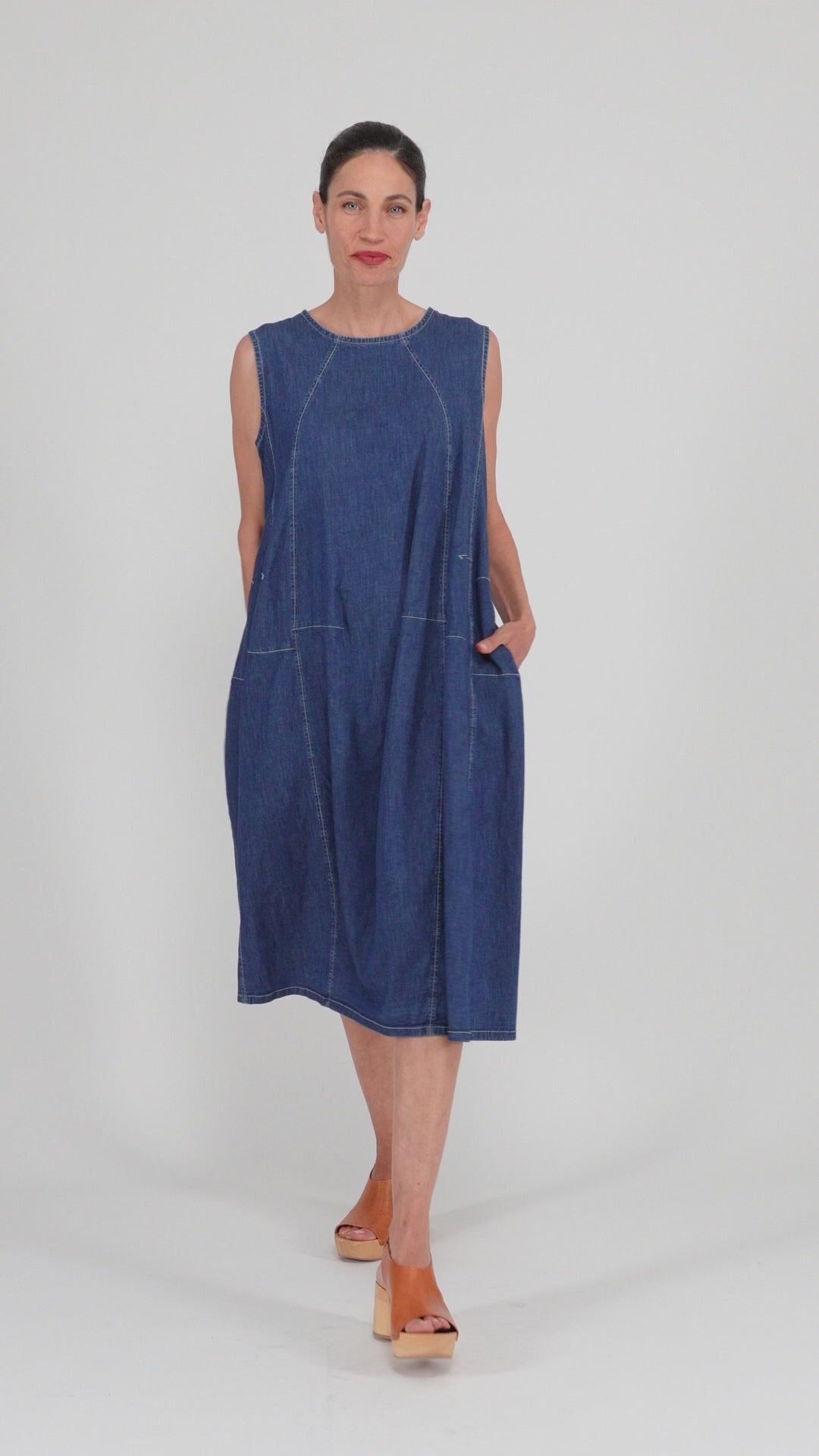 Alembika Dress - Ceci Swing Dress, Denim