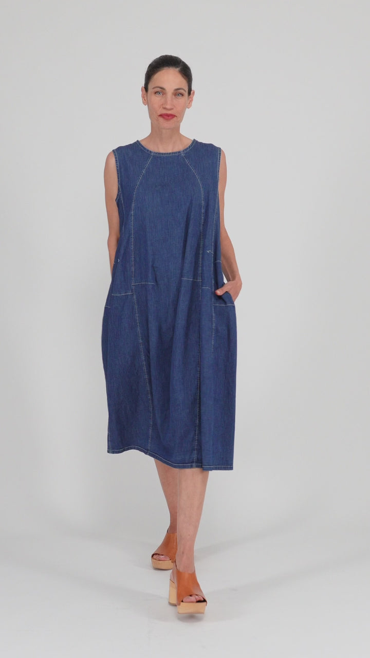 Alembika Dress - Ceci Swing Dress, Denim