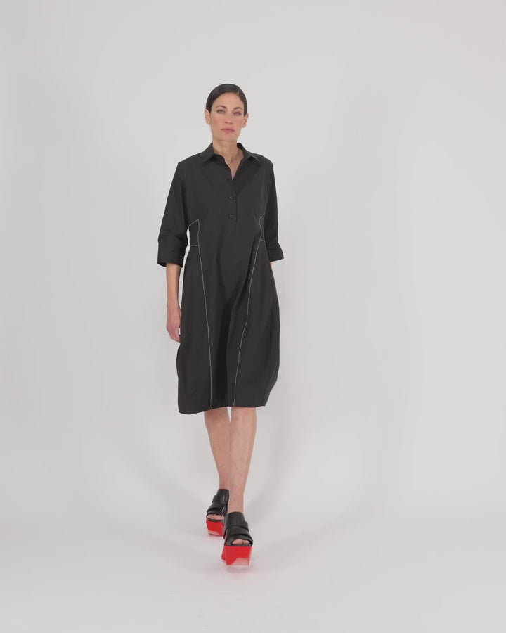 Alembika Dresses - Urban The Edit Cotton Shirtdress, Black