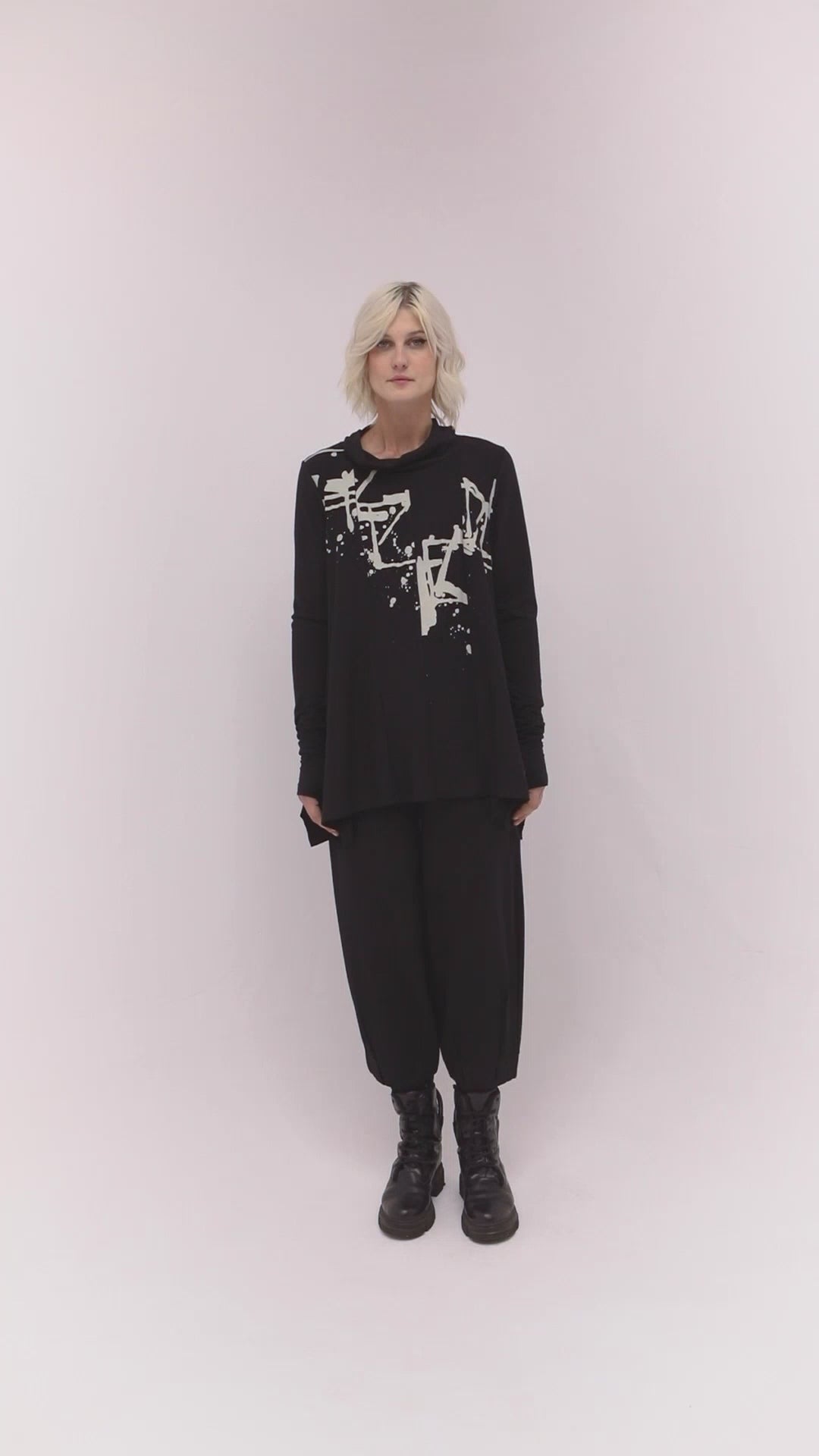 Ozai N Ku - Panel Pullover Cowl Tunic