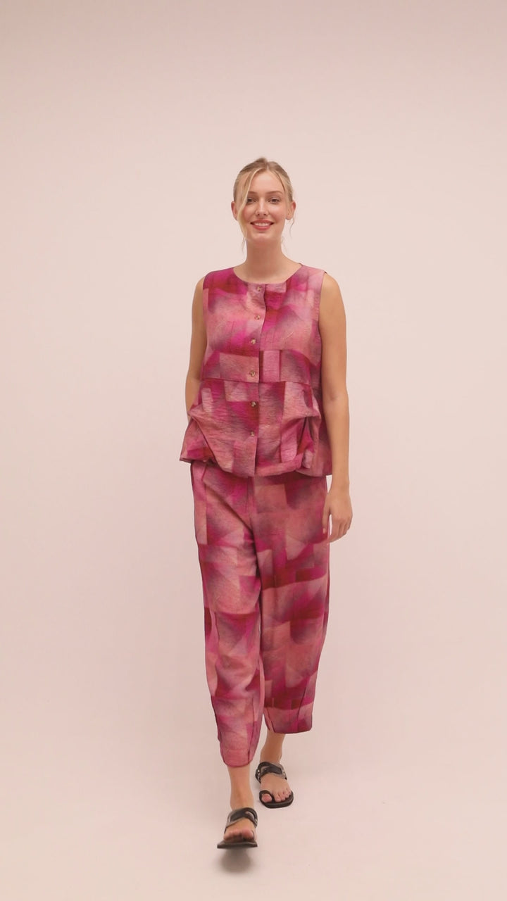 Ozai N Ku Silema Trouser, Geo Pink FINAL SALE ITEM