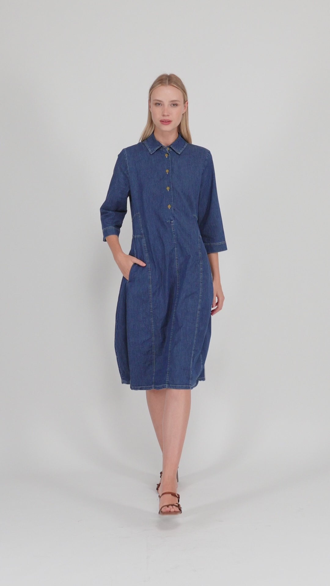 Alembika Dresses - Harper Shirtdress, Denim