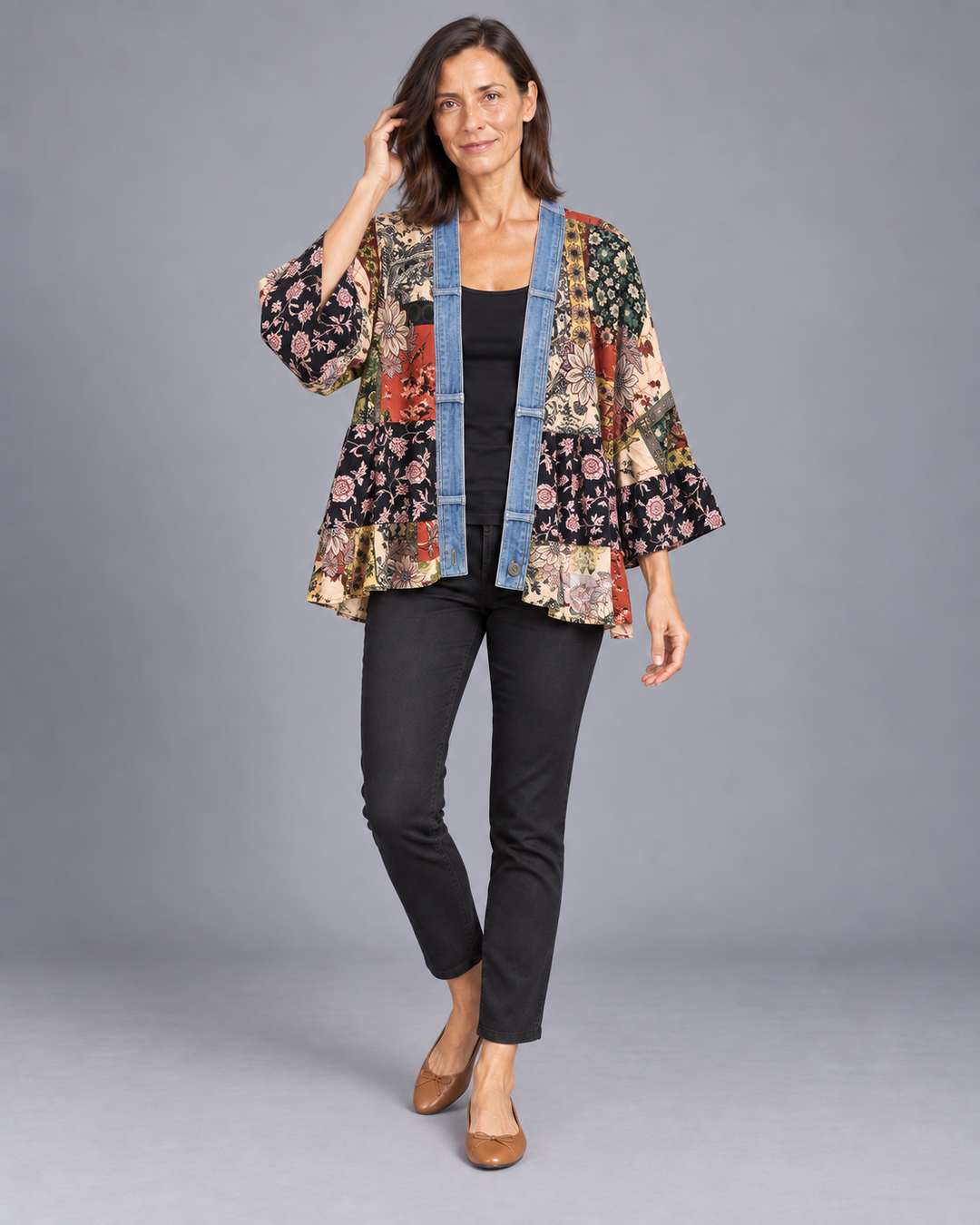 Shannon Passero The Tiffany Cardigan Rust Mix front