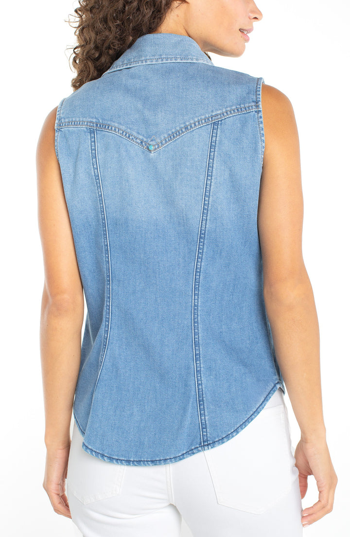 Liverpool Jeans - Sleeveless slim shirt