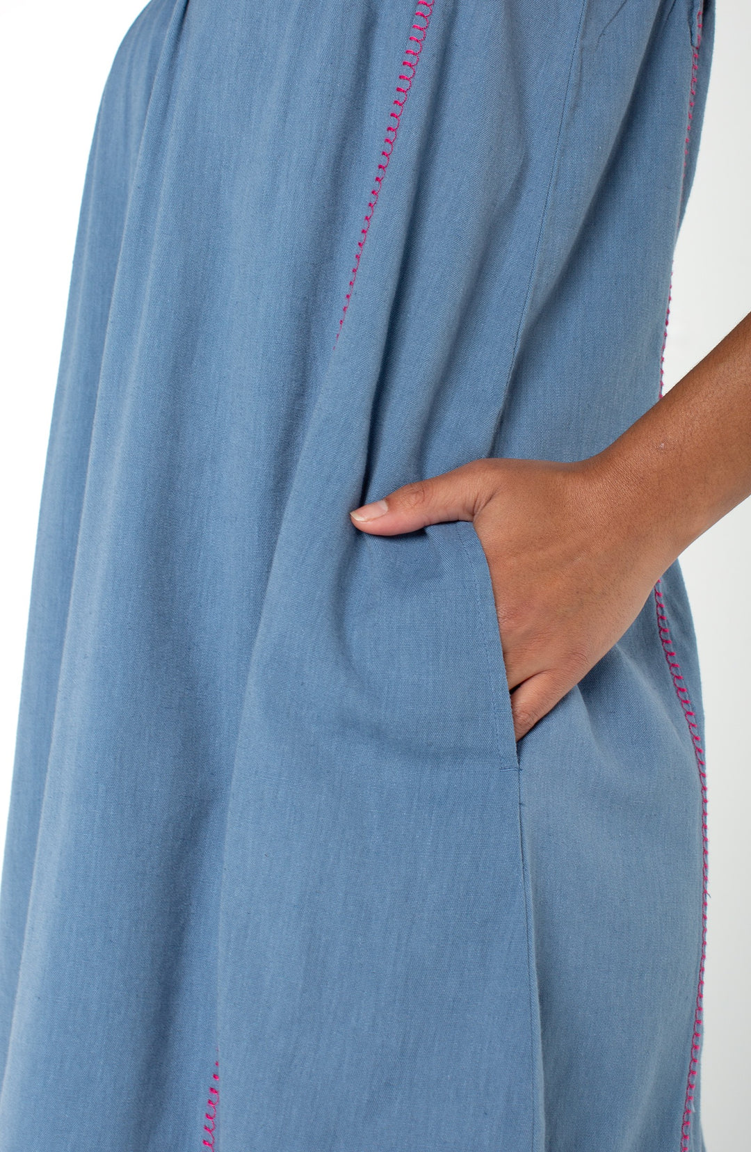 Liverpool Jeans - Flutter Sleeve V-neck Woven Dress