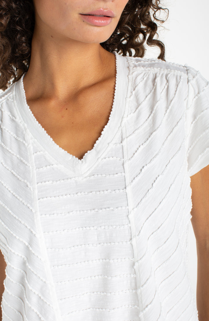 Liverpool Jeans - Short Sleeve V-neck Knit Top