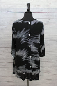 Yushi Clothing - Button Back Tunic - Shopboutiquekarma