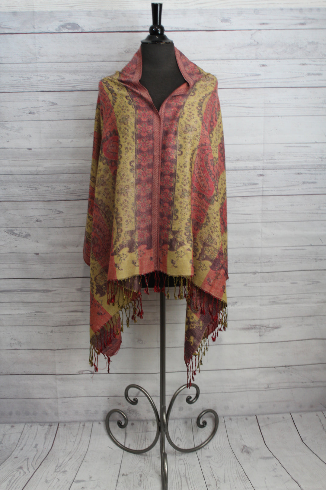 Mauve Large Paisley Pashmina - Shopboutiquekarma