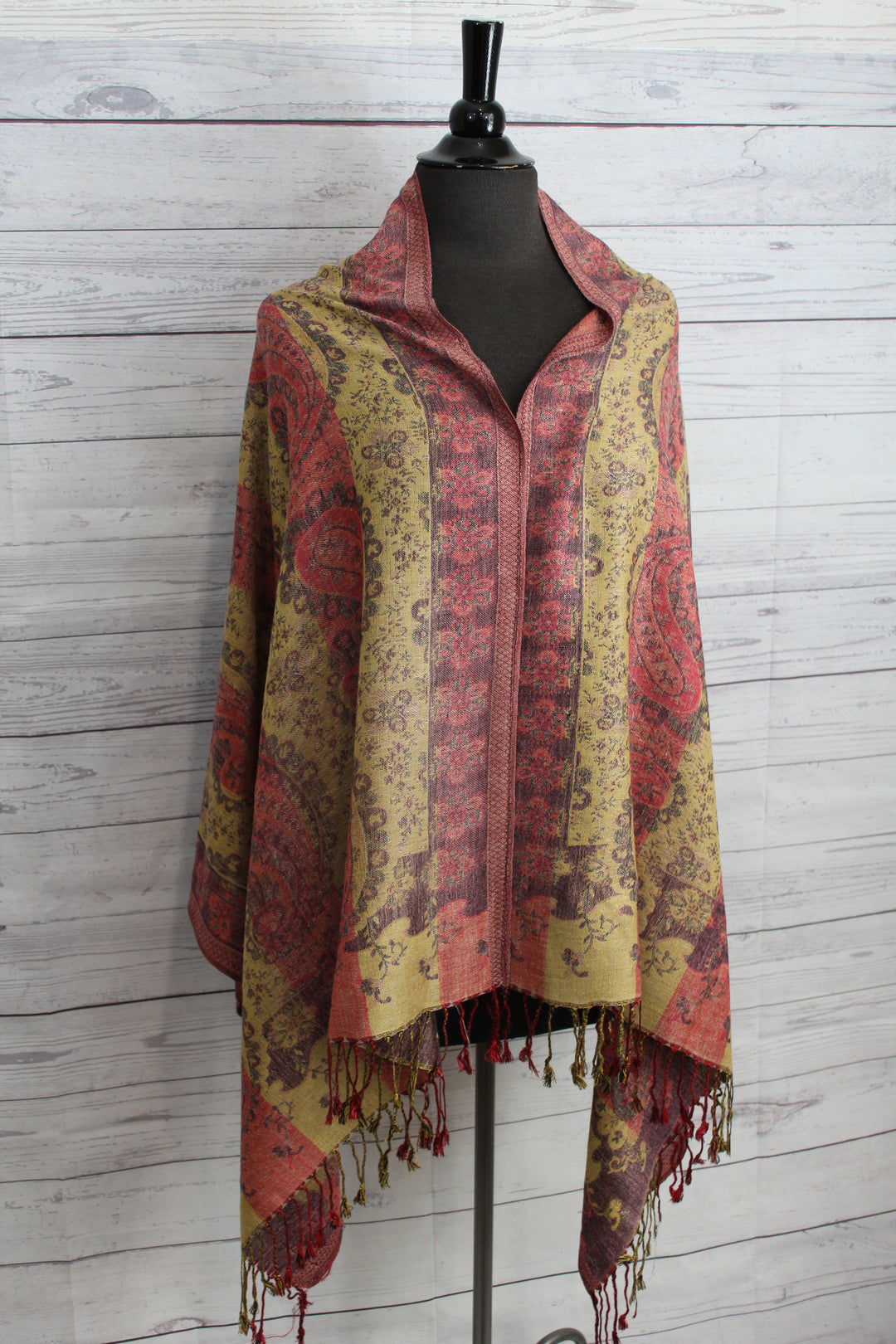 Mauve Large Paisley Pashmina - Shopboutiquekarma