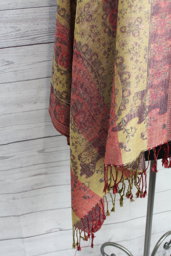 Mauve Large Paisley Pashmina - Shopboutiquekarma