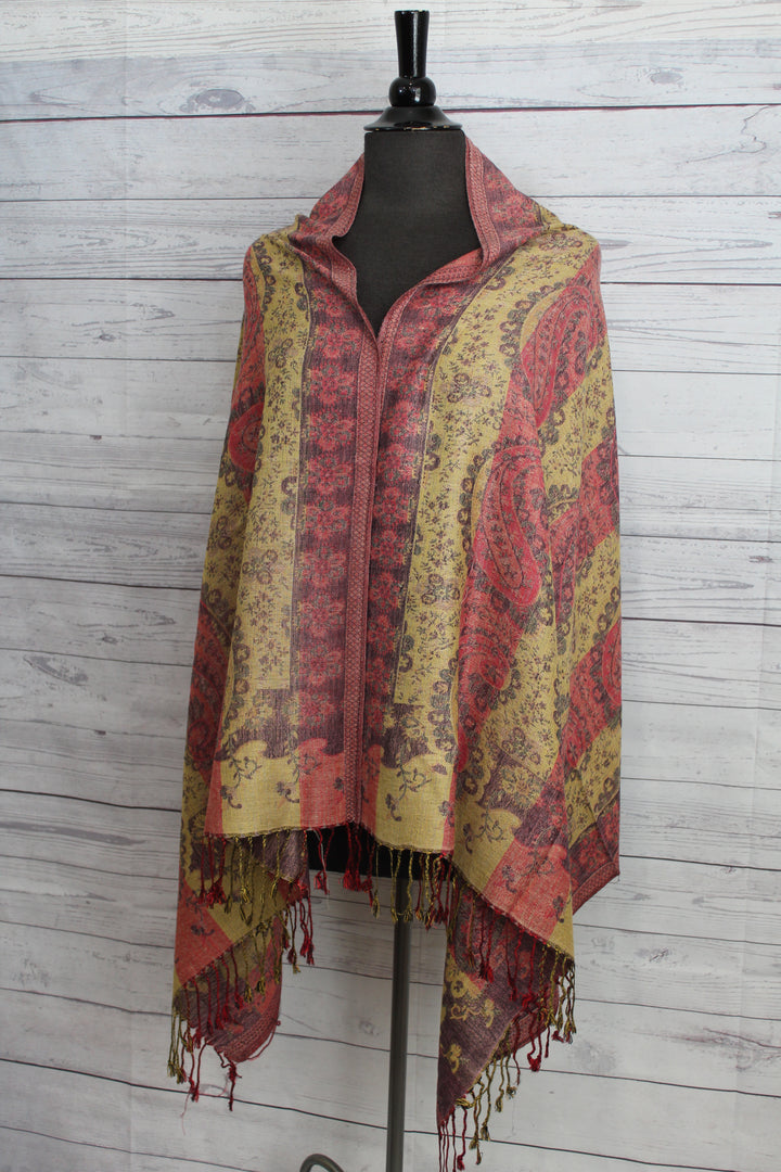 Mauve Large Paisley Pashmina - Shopboutiquekarma