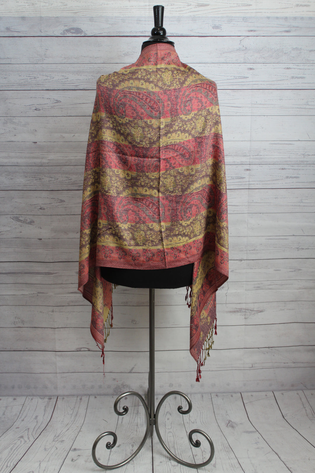 Mauve Large Paisley Pashmina - Shopboutiquekarma